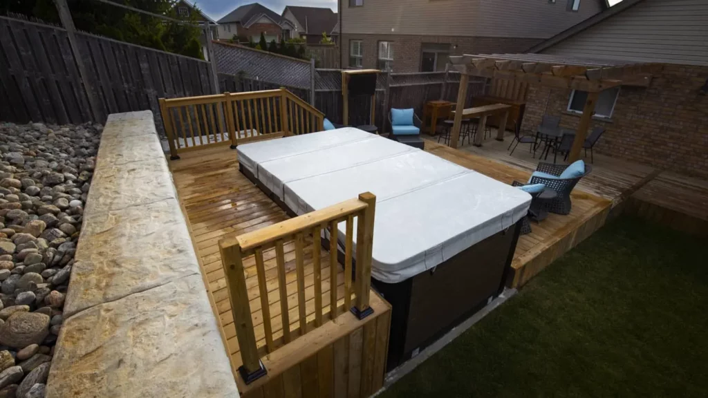 A Swim Spa From Jacuzzi With The Cover On