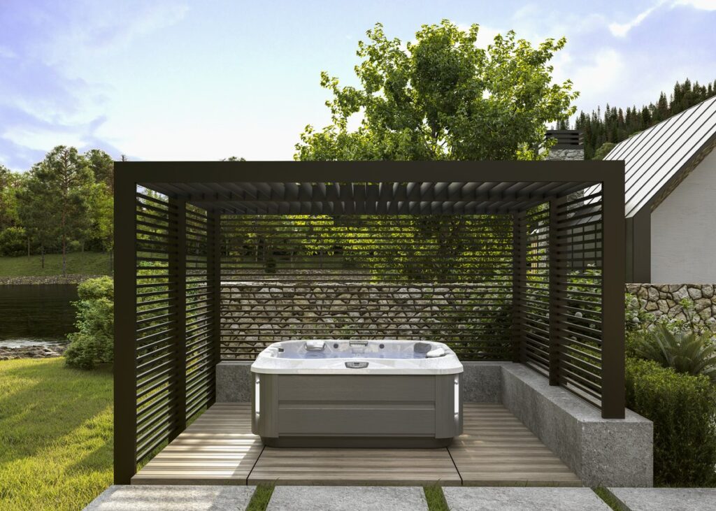 Hot Tub Under A Gazebo